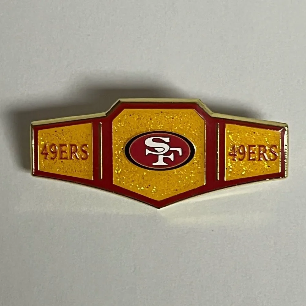 San Francisco 49ers Championship Belt Hat Pin Hats Bag Football Fitted New Era